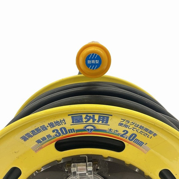 ☆美品☆HATAYA ハタヤ レインボーリール GE-30K 標準型 接地付 電線長30ｍ コンセント3個モデル 延長コード ドラムリール119021 - 10