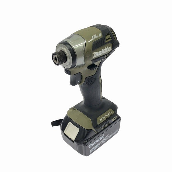 ☆極美品☆makita マキタ 18V 充電式インパクトドライバー TD173D オリーブ バッテリ1個(18V6.0Ah) 充電器付 コードレス116446 - 2