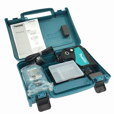 ☆未使用品☆makita マキタ 10.8V 充電式ドライバドリル DF030DWX バッテリ2個(1.3Ah) 充電器 ケース付 ドリルドライバ115717 - 0