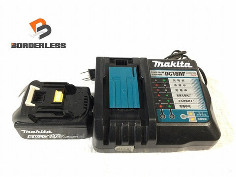 ☆比較的綺麗 2点セット☆makita マキタ 18V 6.0Ah 純正リチウムイオンバッテリー BL1860B 急速充電器 DC18RA128745