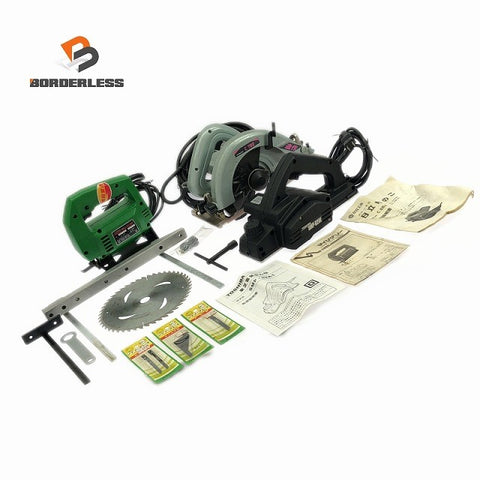 ☆中古品DIYセット☆日立工機 電気丸のこ C7B2 リョービ ジグソー MJ-20AV 東芝 電気かんな SMP-82A1 日曜大工123221