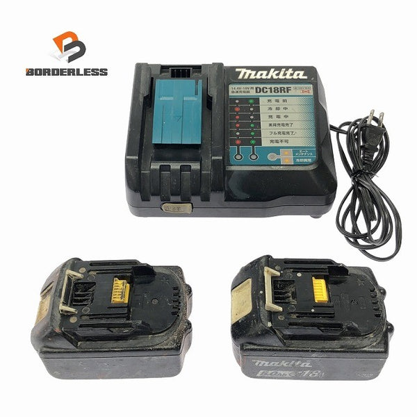 ☆中古品3個セット☆makita マキタ 18V 5.0Ah 純正 リチウムイオンバッテリー2個 BL1850 BL1850B 急速充電器 DC18RF 蓄電池118932 - 1