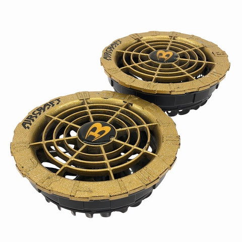 ☆中古品☆BURTLE バートル エアークラフト リチウムイオンバッテリー AC08-22V ファンユニット AC08-2 メタリックゴールド 空調作業服 暑さ対策134972 - 0