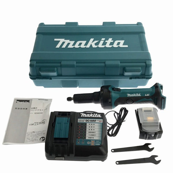 ☆未使用品☆makita マキタ 18V 充電式ハンドグラインダ GD800DRG バッテリー1個(18V 6.0Ah)充電器 ケース付 ストレートグラインダー129172 - 3