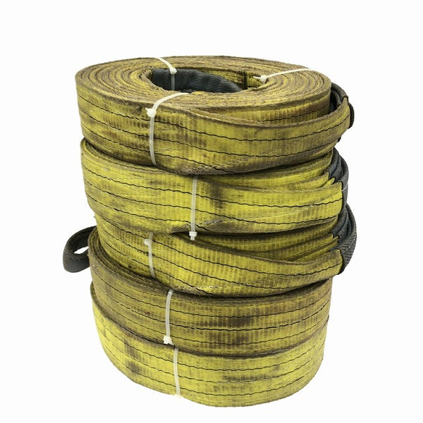 ☆中古品5本セット☆bestanswer ベストアンサー スリングベルト 荷重3000kg 幅75mm 長さ8m 黄色 ベルトスリング 荷締め111859 - 3