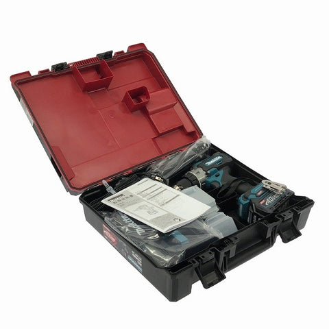 ☆未使用品☆makita マキタ 40Vmax 充電式振動ドライバドリル HP003GRDX バッテリー2個(40Vmax 2.5Ah) 充電器 ケース付126107 - 0