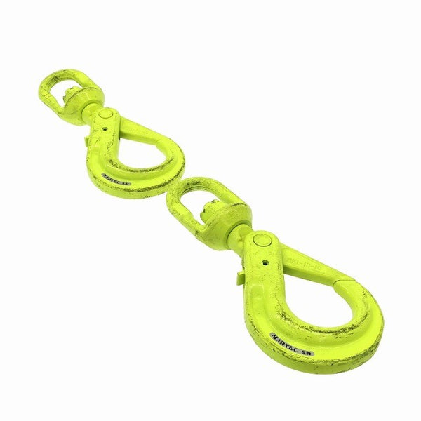 ☆美品2本セット☆MARTEC マーテック スイベルフック BKL-13-10 5.3ton ラッチロック ロッキングフック チェーンスリング用 吊り具117319 - 5