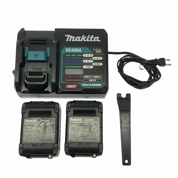 ☆中古品☆makita マキタ 40Vmax 100mm 充電式ディスクグラインダ GA001GRDX バッテリ2個(40Vmax2.5Ah) 充電器付125798 - 10