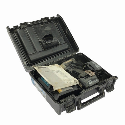 ☆中古品☆makita マキタ 14.4V 充電式インパクトドライバー TD160DRFXB 黒/ブラック バッテリ2個(14.4V3.0Ah) 充電器 ケース付125229 - 0