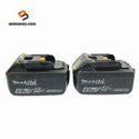 ☆中古品2点セット☆makita マキタ 18V 6.0Ah 純正リチウムイオンバッテリー BL1860B×2 急速 残量表示 LITHIUM-ION 雪マーク131960 - 1