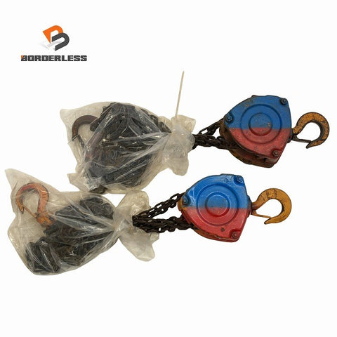 ☆中古品2個セット☆KITO キトー チェーンブロック M3形 CB010 荷重1.0ton/1ton 揚程2.5m 手動式 チェンブロック 吊り具 荷揚げ136500
