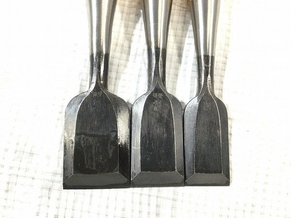 ☆未使用品☆狐 キツネ 追入10本組 鑿 グミ柄 組鑿 のみ ノミ 大工道具 宮大工133798 - 4