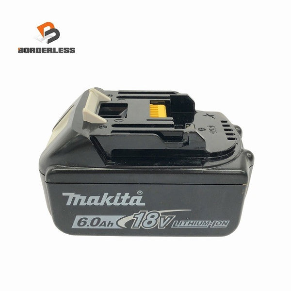 ☆中古美品☆ makita マキタ 18V 6.0Ah 純正リチウムイオンバッテリー BL1860B LITHIUM-ION 蓄電池 雪/飛行機マーク121219 - 1