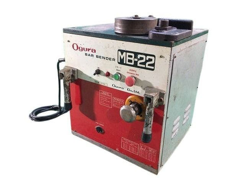 ☆中古品☆OGURA オグラ 100V バーベンダー MB-22 カラー3個＋ローラー3個付 大型 可搬用鉄筋曲げ機 鉄筋ベンダー - 0