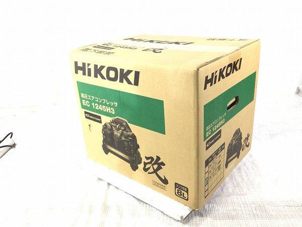 ☆未使用品☆HIKOKI ハイコーキ 100V 8L 常圧/高圧 エアコンプレッサー EC1245H3(CTN)改 黒/ブラック さわモデル HITACHI/日立工機 - 3