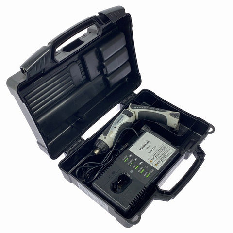 ☆中古品☆Panasonic パナソニック 3.6V 充電スティックドリルドライバー EZ7410LA2SH1 バッテリ2個(1.5Ah) 充電器 ケース 充電式128536 - 0