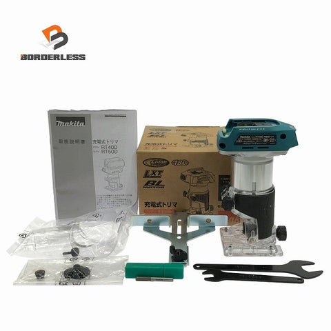 ☆美品☆makita マキタ 18V 充電式トリマー RT50DZ 青/ブルー 説明書付き 電動工具123645