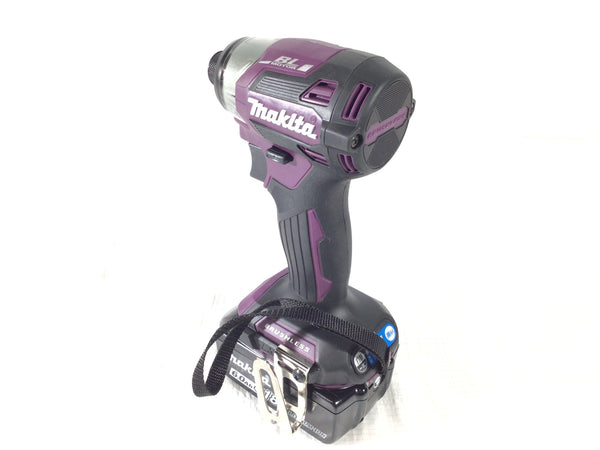 ☆極美品☆限定色 makita マキタ 18V 充電式インパクトドライバ TD173DGXAP パープル バッテリー2個(6.0Ah)充電器 ほぼ未使用品121768 - 5