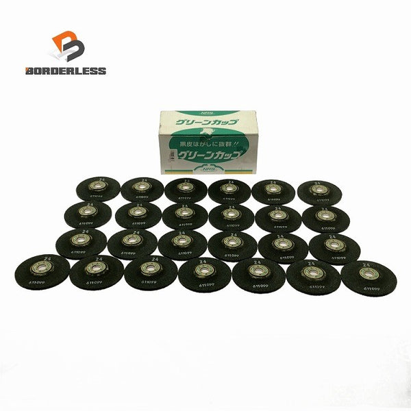 ☆未使用品1箱25枚入り☆NRS ニューレジストン 剥離砥石 グリーンカップ 100×6×15 粒度24 黒皮 研磨 研削 サンダー グラインダー120739 - 1