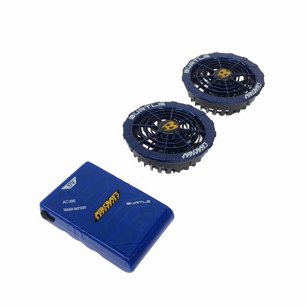 ☆未使用品セット☆BURTLE バートル 17V エアークラフト用 バッテリー AC300 青 ファンユニット AC311 青 空調作業服用118742 - 2
