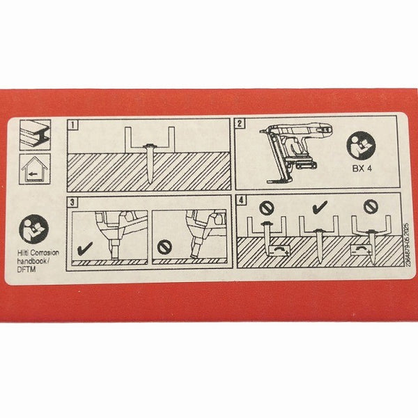 ☆未使用品2個セット☆HILTI ヒルティ 14㎜ ガス鋲打機用ピン X-S 14 B4 MX 400本入×2箱 BX4用ピン136967 - 8