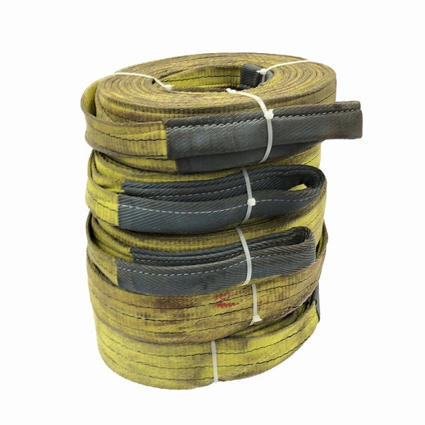 ☆中古品5本セット☆bestanswer ベストアンサー スリングベルト 荷重3000kg 幅75mm 長さ8m 黄色 ベルトスリング 荷締め111859 - 2