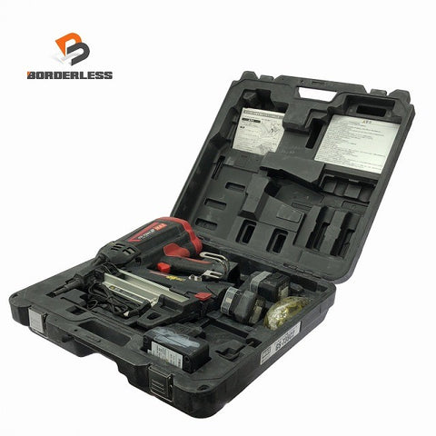 ☆中古品☆MAX マックス ガスネイラ GS-738C2 バッテリ2個(6V1.5Ah) 充電器 ケース付 充電式 ガス式鋲打ち機 ガスピンネイラ128608