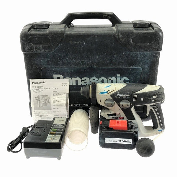 ☆中古品☆ Panasonic パナソニック 28.8V 充電ハンマードリル EZ7880 バッテリー2個(28.8V 3.1Ah)付き 充電器(EZ0L81)付き119366 - 3