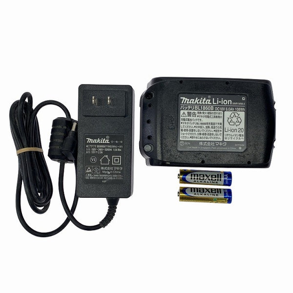 ☆中古品☆ makita マキタ 10.8V/14.4V/18V/40Vmax/100V 充電式ラジオ MR002G 黒/ブラック 本体+ACアダプター+バッテリー1個(6.0Ah)129144 - 10