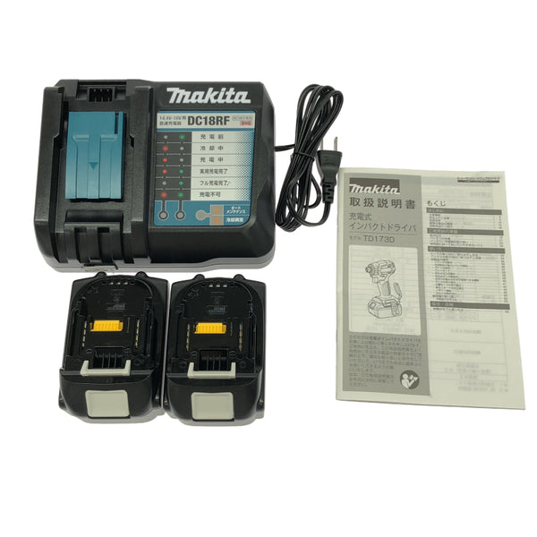 ☆未使用 限定色☆makita マキタ 18V 充電式インパクトドライバー TD173DGXTB ターコイズブルー バッテリ2個(6.0Ah) 充電器 ケース134874 - 10