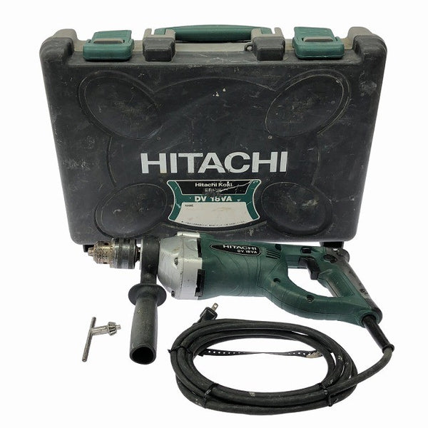 ☆中古品☆HITACHI 日立工機 100V 18mm 振動ドリル DV18VA チャックハンドル ケース付き DIY 穴あけ 電動工具 日曜大工131419 - 3
