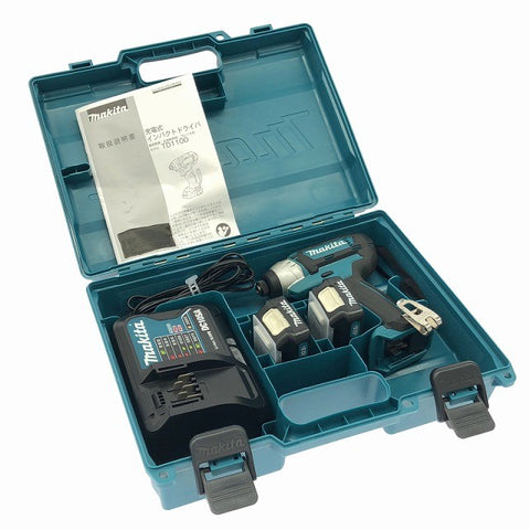 ☆美品☆makita マキタ 10.8V 充電式インパクトドライバー TD110DSHX バッテリ2個(1.5Ah) 充電器 ケース付 コードレス バッテリー式129527 - 0