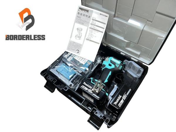 ☆未使用 限定色☆makita マキタ 18V 充電式インパクトドライバ TD173DGXTB ターコイズブルー バッテリ2個(6.0Ah) 充電器 ケース付134703 - 1