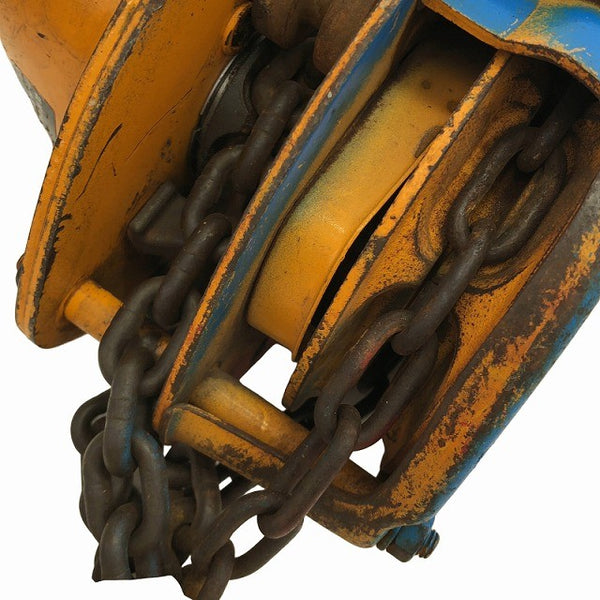 ☆中古品2個セット☆KITO キトー チェーンブロック M3形 CB010 荷重1.0ton/1ton 揚程2.5m 手動式 チェンブロック 吊り具 荷揚げ137279 - 9