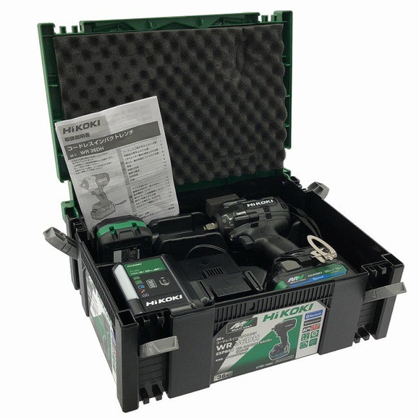 ☆未使用品☆HiKOKI ハイコーキ 36V コードレスインパクトレンチ WR36DH(2XPBSZ) ストロングブラック フルセット 充電式133107 - 2