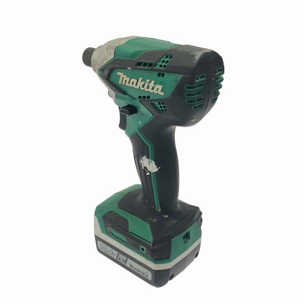 ☆中古品☆makita マキタ 14.4V 充電式インパクトドライバー MTD001DSX バッテリー2個(14.4V 1.5Ah) 充電器 ケース付 DIY用116979 - 7