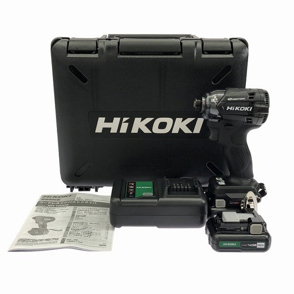 ☆未使用品☆ HIKOKI ハイコーキ 10.8V コードレスインパクトドライバー WH12DCA(2LSB)バッテリー2個(4.0Ah)充電器 ケース付127872 - 3