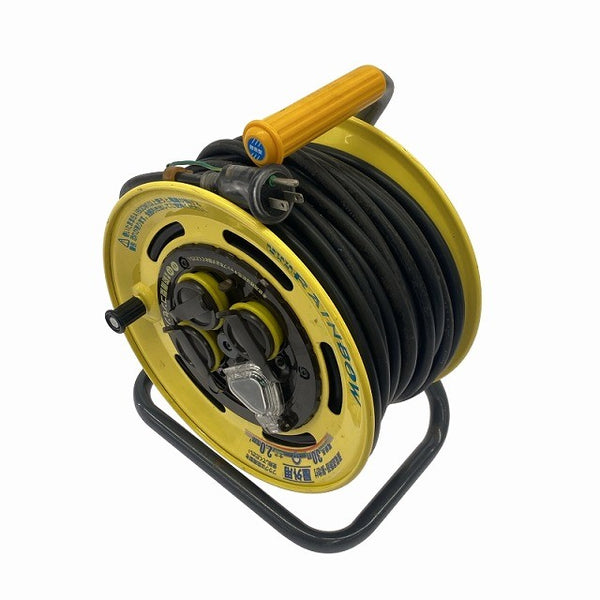 ☆美品☆HATAYA ハタヤ レインボーリール GE-30K 標準型 接地付 電線長30ｍ コンセント3個モデル 延長コード ドラムリール119021 - 5