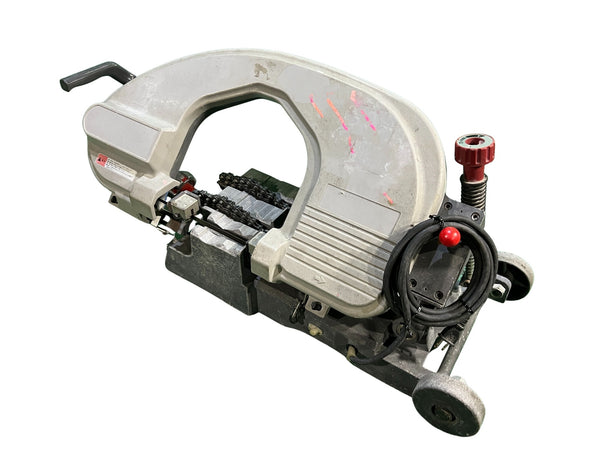 ☆中古品☆ASADA アサダ 100V 180mm バンドソー ビーバー6 BEAVER6 コード式 帯鋸切断機 パイプ切断機 鉄工用 配管工具128652 - 2