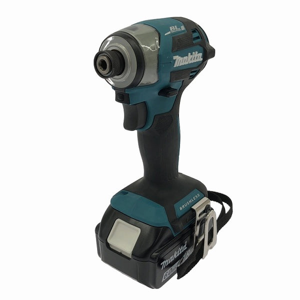 ☆美品☆makita マキタ 18V 充電式インパクトドライバー TD173DRGX 青/ブルー バッテリ2個(18V6.0Ah) 充電器 ケース付 コードレス114307 - 4