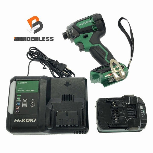 ☆美品☆HiKOKI ハイコーキ 18V コードレスインパクトドライバー WH18DC マルチボルトバッテリ1個(2.5Ah) 充電器付 締付け 115978115978 - 1