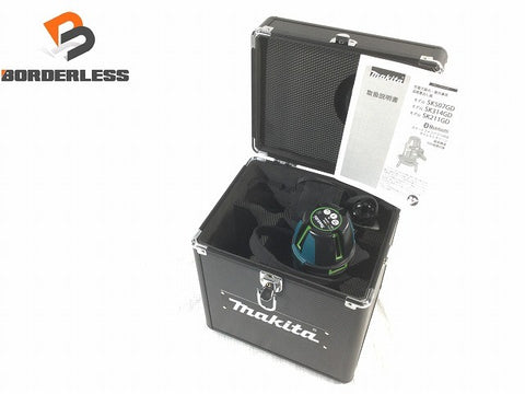 ☆未使用品☆makita マキタ 10.8V 充電式屋内・屋外兼用墨出し器 SK507GDN 本体+受光器(LDG-6)パーツ+ケース レーザー墨出し器130249