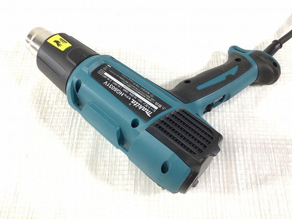 ☆未使用品☆makita マキタ 100V ヒートガン HG6031VK 青/ブルー 本体+パーツ+ケース 風量2段階切替 9段階温度調節ダイヤル133967 - 7