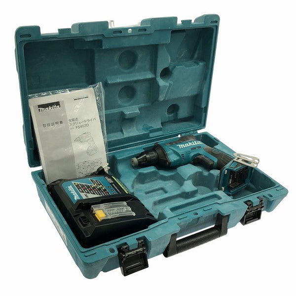 ☆中古品☆makita マキタ 18V 充電式スクリュードライバー FS453D 充電器 ケース付 コードレス ボードドライバー ボード用ドライバ135178 - 2