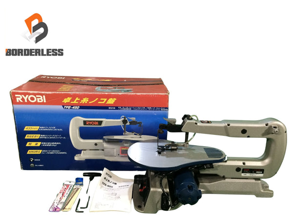 ☆比較的綺麗☆RYOBI リョービ 100V 卓上糸ノコ盤 TFE-450 糸鋸盤 糸のこ盤 DIY 切断機 コード式 電動工具132467 - 1