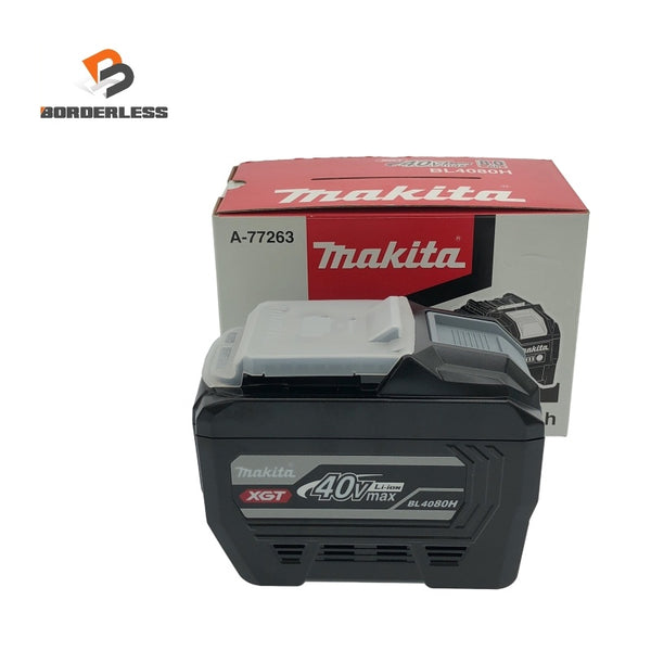 ☆未使用品☆makita マキタ 40Vmax 8.0Ah 純正 リチウムイオンバッテリー BL4080H A-77263 高出力タイプ リチウムイオン電池129295 - 1