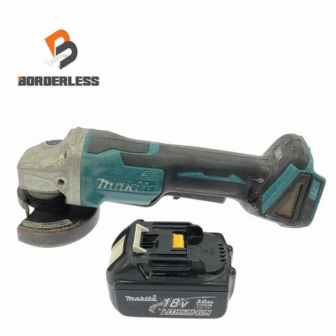 ☆中古品☆makita マキタ 18V 100mm 充電式ディスクグラインダー GA408D バッテリ1個(18V3.0Ah)付 コードレス ディスクサンダー