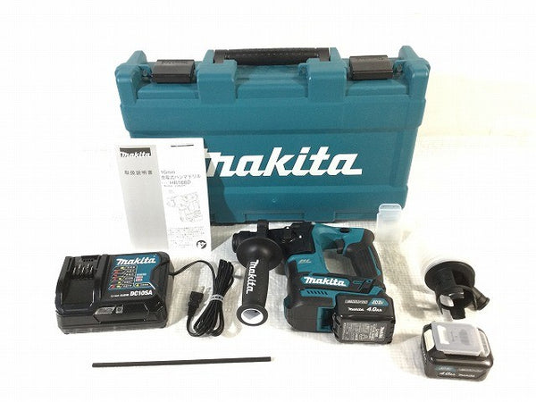 ☆未使用品☆makita マキタ 10.8V 充電式ハンマドリル HR166DSMX バッテリ2個(4.0Ah) 充電器 ケース付 コードレス ハンマードリル134206 - 3