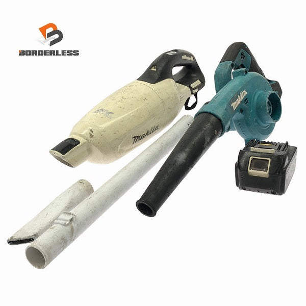 ☆中古 2点セット☆makita マキタ 充電式ブロワ UB185D 充電式クリーナ CL281FD ノズル付き 純正バッテリ BL1830132713 - 1
