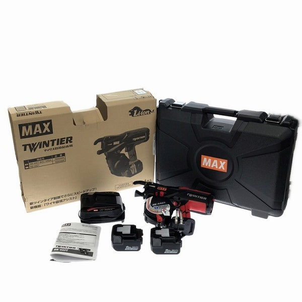 ☆未使用品☆MAX マックス 14.4V 鉄筋結束機 ツインタイア RB-442T-B2C/1450A バッテリー2個(5.0Ah)充電器+ケース134007 - 3